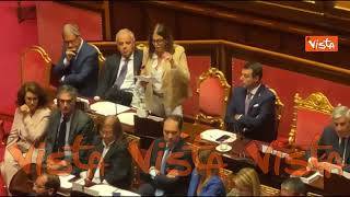 Applausi per Santanchè al termine dell'informativa in Aula al Senato