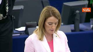 La presidente del Parlamento Ue ricorda il massacro di Srebrenica, l'applauso dell'Aula