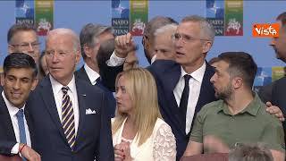 Meloni con Biden e Zelensky al vertice Nato