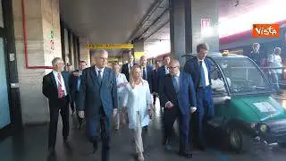 Meloni e Sangiuliano a Termini per l'inaugurazione del Frecciarossa Roma-Pompei
