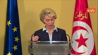 Migranti, von der Leyen: "Da Ue 100 mln a Tunisia, partneship anti-trafficanti"