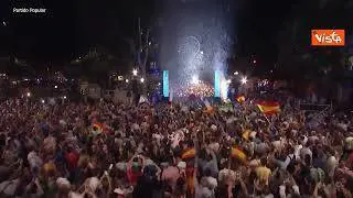 Elezioni in Spagna, i festeggiamenti del Partito Popolare