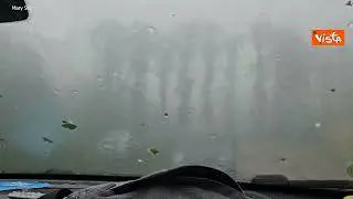 Maltempo a Monza, i video postati sui social