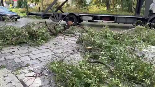 Danni a case e strade a causa della tempesta che si è abbattuta su Milano