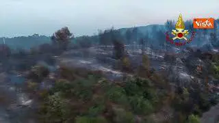 Incendio a Vieste, ecco le immagini aeree
