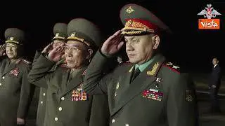 Il ministro della Difesa russo Shoigu in Corea del Nord, le immagini dell'arrivo