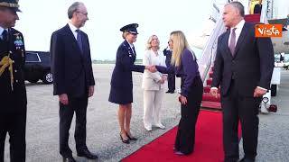 Meloni atterrata a Washington, al via la missione negli Usa