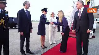 Meloni atterrata a Washington, al via la missione negli Usa