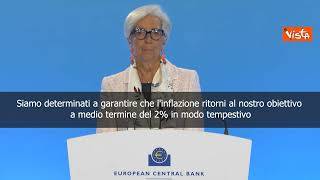 SOTTOTITOLI Lagarde: Bce alza i tassi dello 0,25%