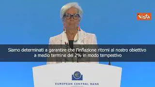 SOTTOTITOLI Lagarde: Bce alza i tassi dello 0,25%