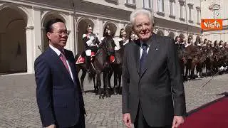 Il Presidente del Vietnam lascia il Quirinale, gli onori militari con Mattarella