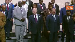 Vertice Russia - Africa, la foto di gruppo dei leader con Putin