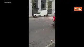 Attacco missilistico a Dnipro, le immagini postate da Zelensky