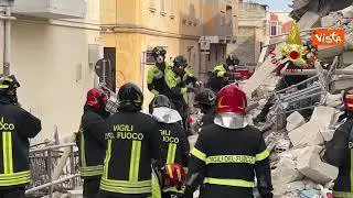 Edificio in ristrutturazione crolla a Matera, l'intervento dei Vigili del Fuoco