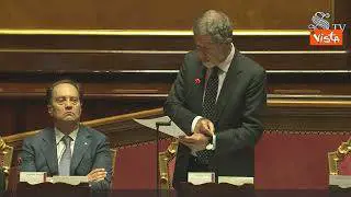 Musumeci ricorda vittime maltempo al Senato, l'applauso dell'Aula