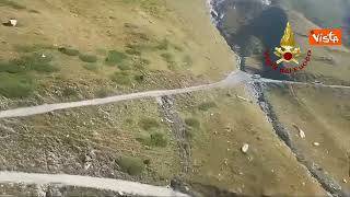Esonda torrente Bardonecchia, il sorvolo dei Vigili del Fuoco sulle zone travolte dal fango