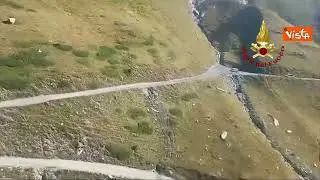 Esonda torrente Bardonecchia, il sorvolo dei Vigili del Fuoco sulle zone travolte dal fango