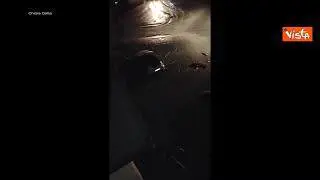 Esonda torrente Bardonecchia, i mezzi al lavoro nella notte per sgomberare le strade dal fango