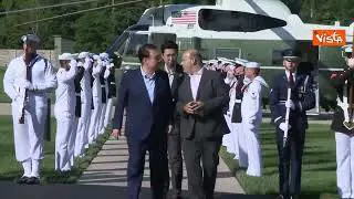 A Camp David primo storico summit Usa-Giappone-Corea. L'arrivo dei due leader asiatici