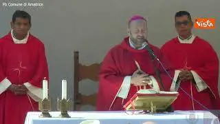 Sette anni fa il terremoto di Amatrice, la messa in memoria delle vittime