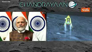Le immagini dell'allunaggio della sonda indiana Chandrayaan-3