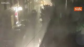 Il maltempo che nella notte ha colpito Genova e dintorni, le immagini