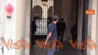 Il Ministro Fitto arriva a Palazzo Chigi per il primo Consiglio dei Ministri dopo la pausa estiva