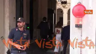 L'arrivo a Palazzo Chigi di Santanchè per il primo Consiglio dei Ministri dopo la pausa estiva