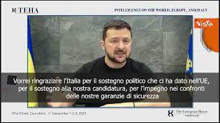 Zelensky: Mai avuto dubbi su sostegno italiano all'Ucraina