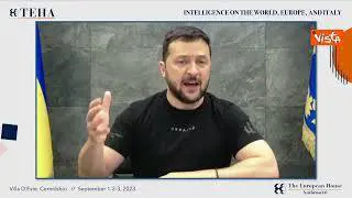 Zelensky collegato con Cernobbio: "Non ho mai dubitato del sostegno dell'Italia all'Ucraina"