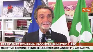 Fontana (Lombardia) incontra Urso: Per nostra regione opportunità davvero importanti