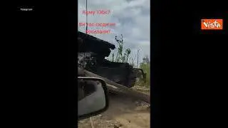Un carro armato britanno "Challenger 2" distrutto in Ucraina, ecco le immagini