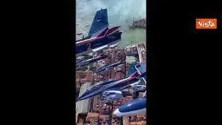 Frecce Tricolori, ecco il sorvolo di Venezia dal punto di vista del pilota