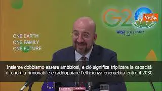 Michel: G20 forum giusto per portare avanti transizione verde