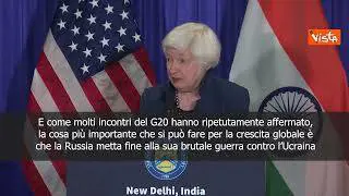 G20 India, Yellen: "Guerra Russia in Ucraina pesa su economia"
