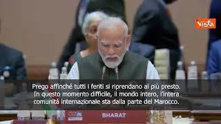 SOTTOTITOLI Terremoto Marocco, Modi al G20: Pronti a inviare migliore assistenza possibile