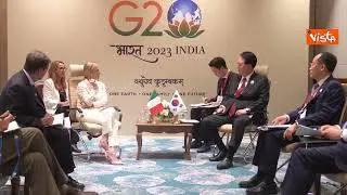G20 in India, Meloni incontra il Presidente della Repubblica di Corea
