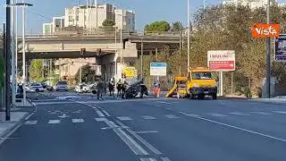 Incidente stradale a Cagliari, quattro vittime. Le immagini da viale Marconi
