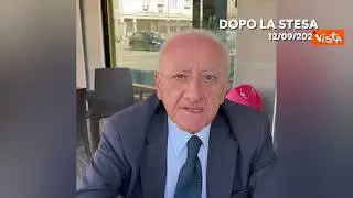 De Luca a Caivano a sorpresa: Prendere un caffè ha un gusto fantastico