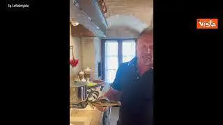 Lollobrigida in un video in cui si prepara a cucinare un granchio blu