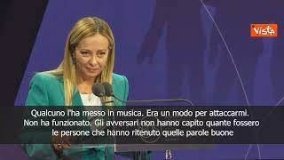 Meloni: "Io attaccata perché mi sono definita madre e cristiana"