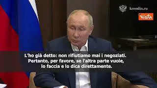 SOTTOTITOLI Putin: Non rifiutiamo negoziati