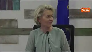 Migranti, von der Leyen in italiano: "L'Italia può contare sull'Ue"