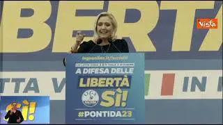 Le Pen: "Noi francesi orgogliosi della Lega e di Salvini"