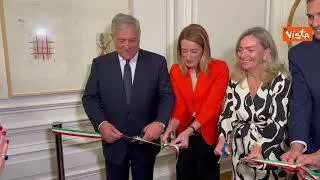 Tajani e Metsola inaugurano la mostra "La Grande Visione Italiana" al Consolato di New York