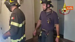 L'intervento dei Vigili del Fuoco in seguito al terremoto tra Emilia-Romagna e Toscana, le immagini