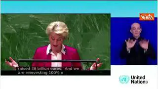 Von der Leyen all'Onu: "Soli fondi pubblici non sono abbastanza per sviluppo sostenibile"