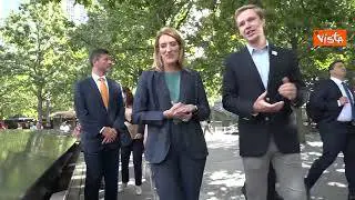 Metsola visita il memoriale dell'11 settembre a New York