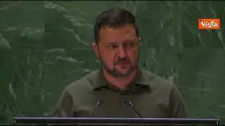 Assemblea generale Onu a New York, applausi per Zelensky al termine del suo intervento