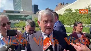 Tajani a New in York risponde a un giornalista in romanesco: "Se me fai finì, poi rispondo"